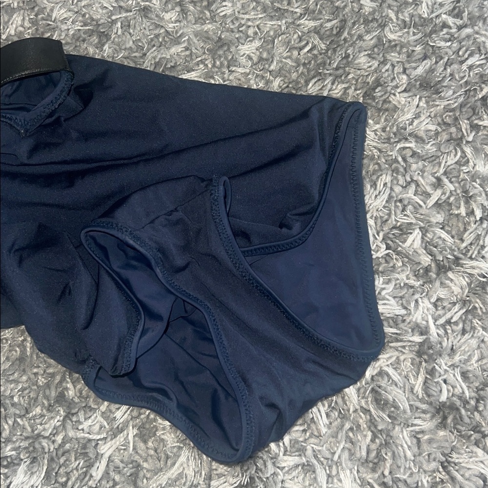 Navy Blue Halter Bathing suit - Picture 6 of 7